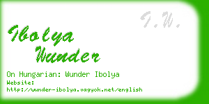 ibolya wunder business card